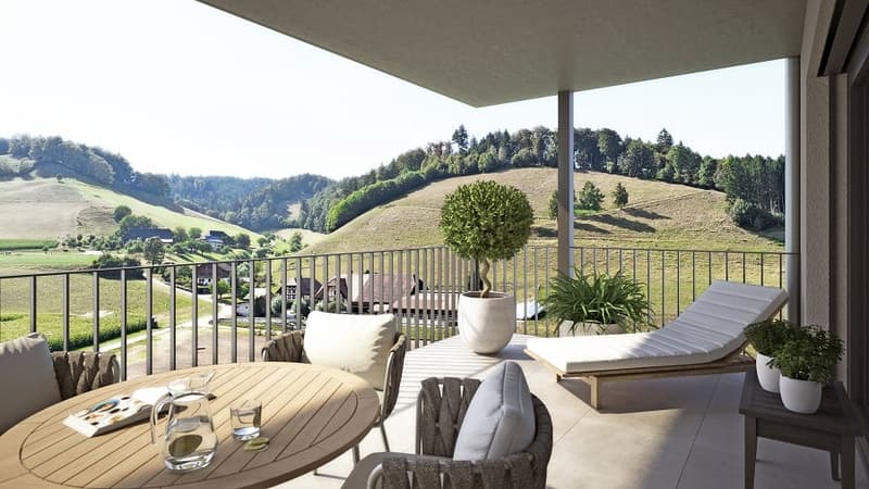 3.5-Zimmer-Dachwohnung mit Galerie und sonnigem Balkon im Rodacher (3)