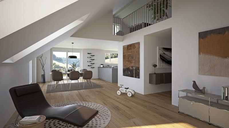 3.5-Zimmer-Dachwohnung mit Galerie und sonnigem Balkon im Rodacher (1)