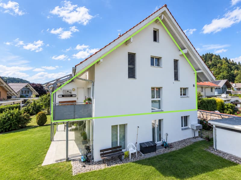 4.5-Zimmer-Maisonettewohnung mit Galerie, Balkon und Gartenanteil (1)