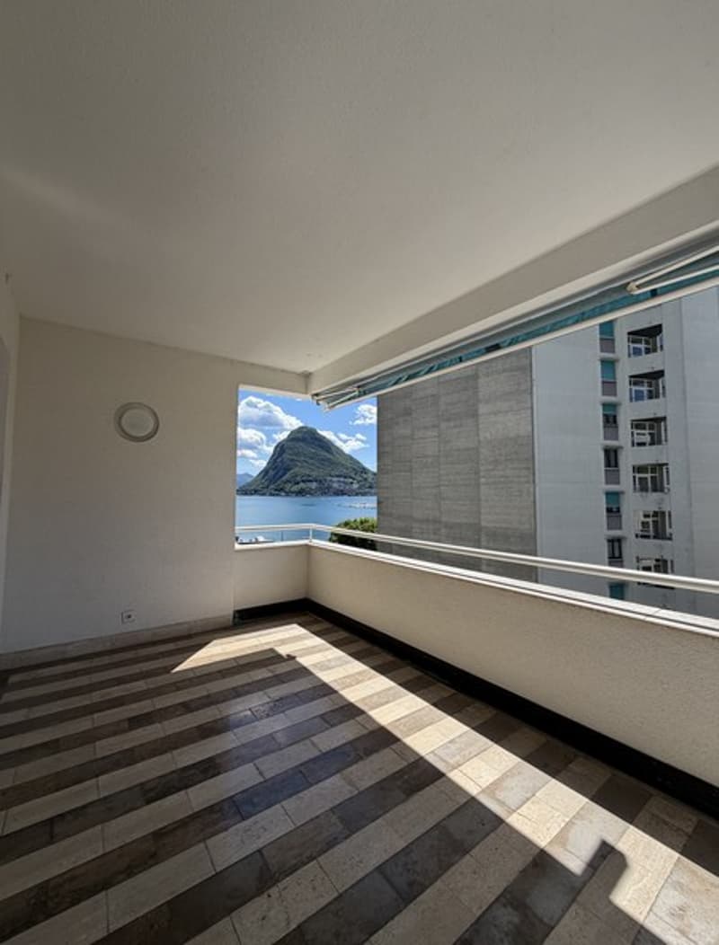 Lugano-Cassarate. Wir vermieten 3.5-Zimmer-Wohnung mit Seeblick (2)