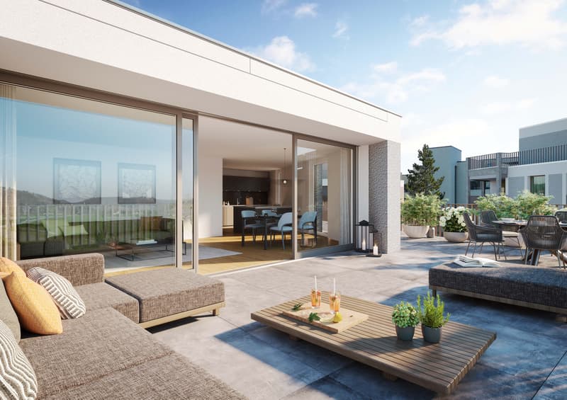 Visualisierung Terrasse Attika