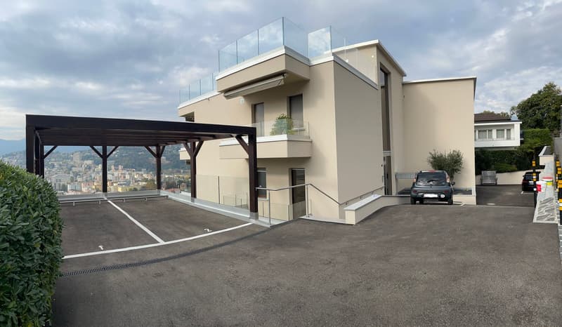 Affittasi splendido 5.5 locali attico vista lago a Viganello (1)