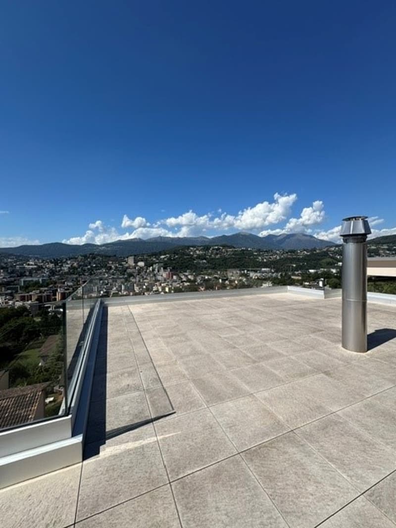 Affittasi splendido 5.5 locali attico vista lago a Viganello (8)