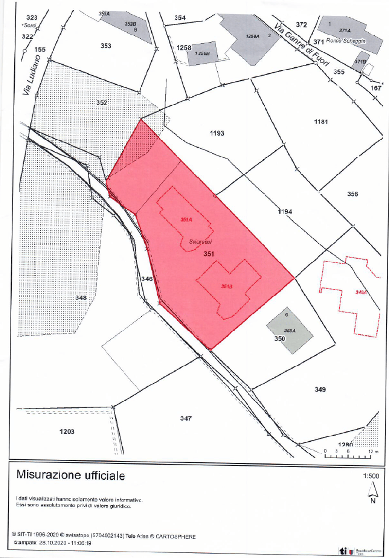 Property map with multiple areas, each labeled with unique numbers, no details of indoor features