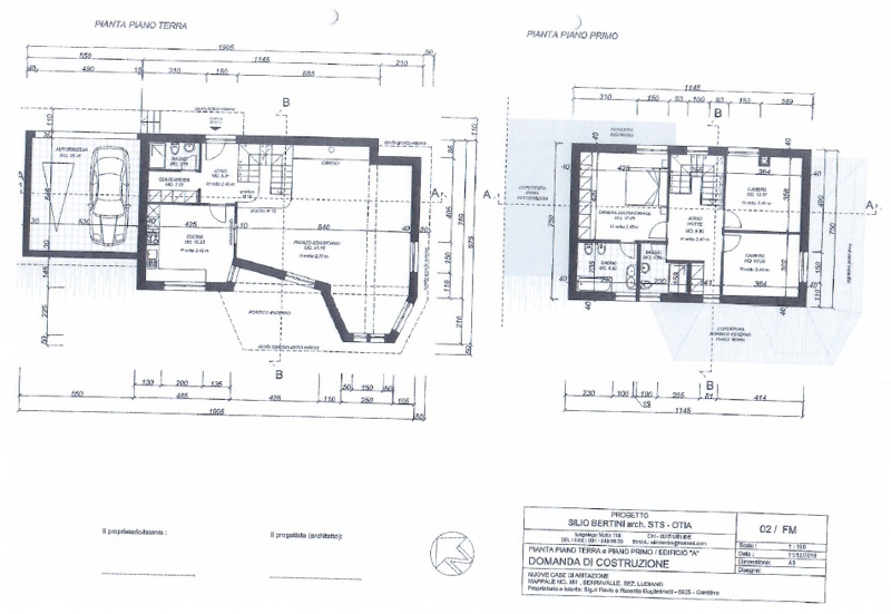 Ground floor: living room, kitchen, 2 bedrooms, 2 bathrooms, parking areaFirst floor: living room, 3 bedrooms, 2 bathrooms, balcony