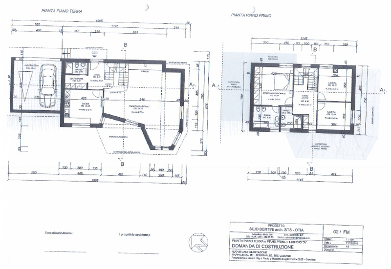Ground floor: living room, kitchen, 2 bedrooms, 2 bathrooms, parking areaFirst floor: living room, 3 bedrooms, 2 bathrooms, balcony