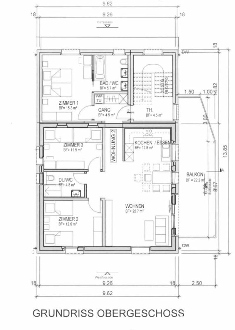 Appartements de vacances rénovés 4½ pièces avec balcon (6)