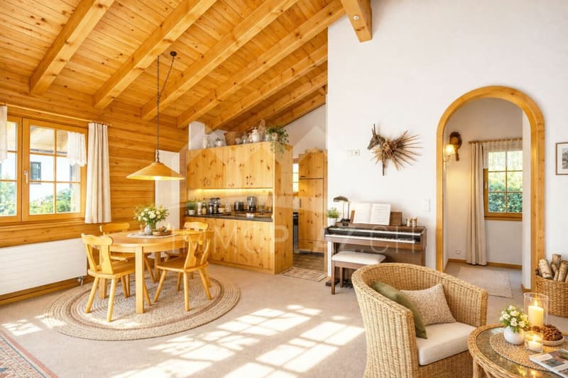 Charmantes Ferienchalet im Skigebiet mit toller Aussicht (3)