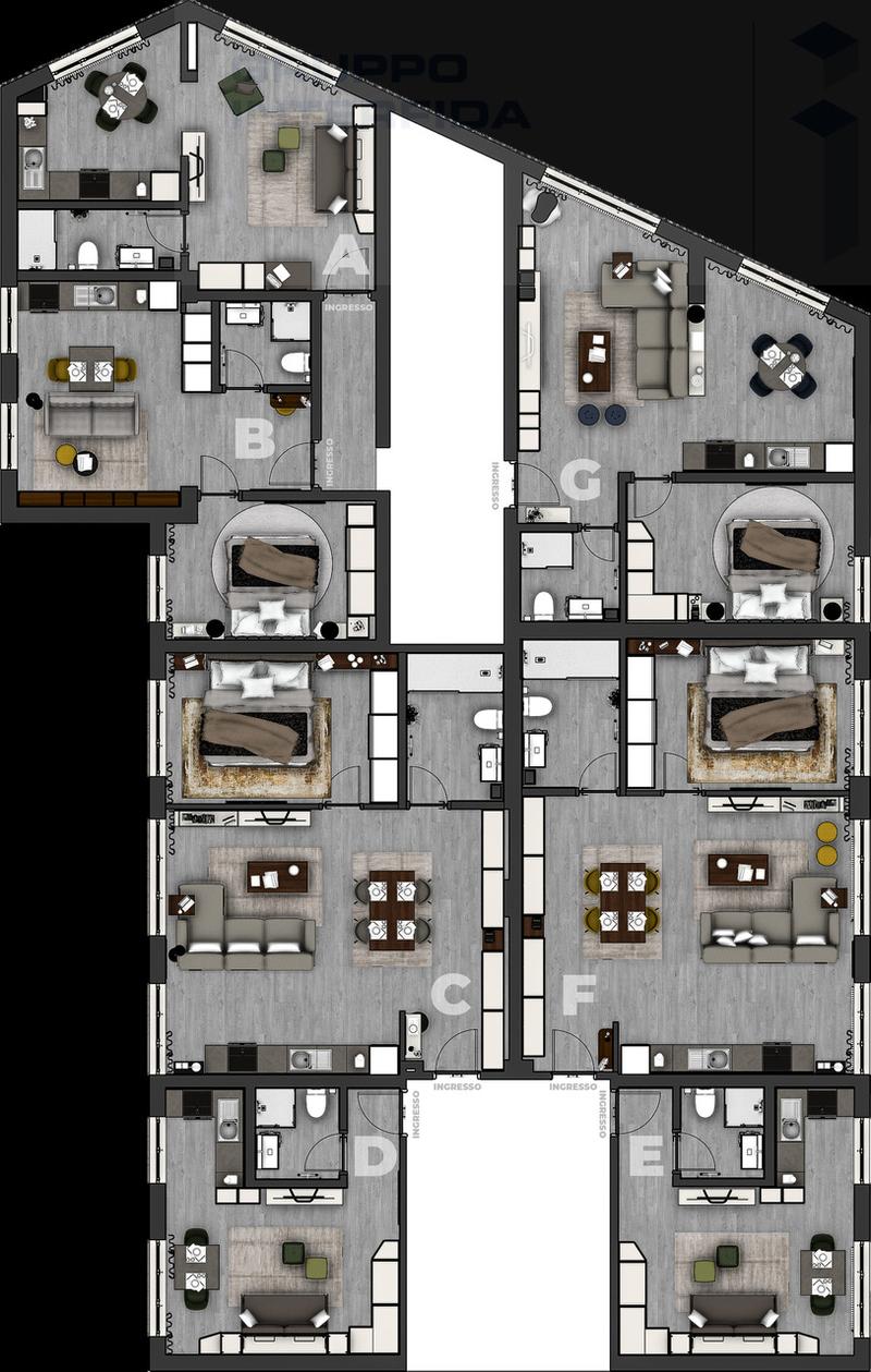 INTERO PIANO DI 7 UNITÀ RISTRUTTURATE PRONTE DA LOCARE (11)