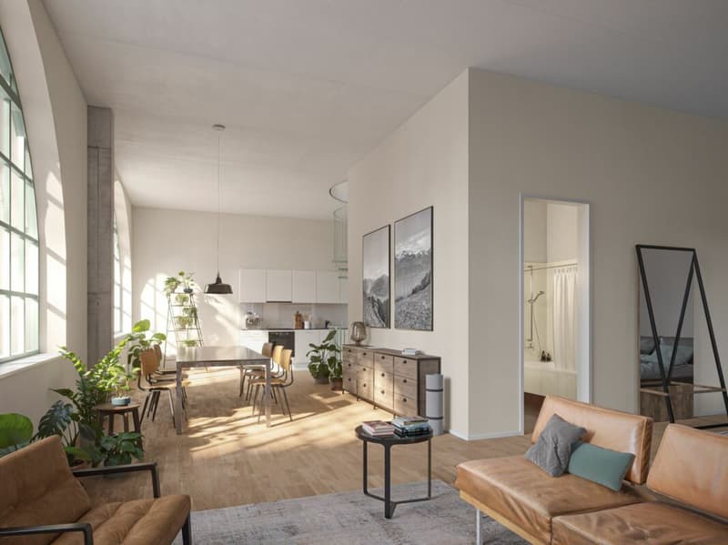 Aeschbachquartier Aarau - Hofhaus: Spacious 2.5 room apartment with terrace (3)