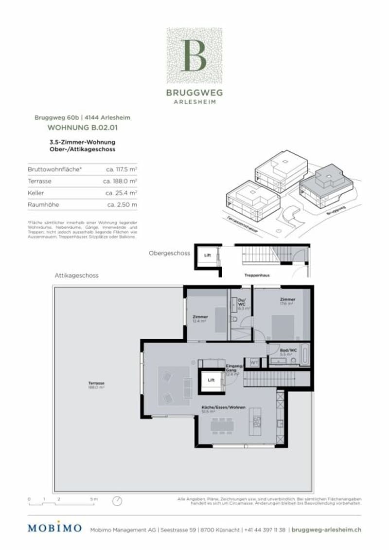 Appartement élégant de 3,5 pièces en attique - Bruggweg, Arlesheim (4)