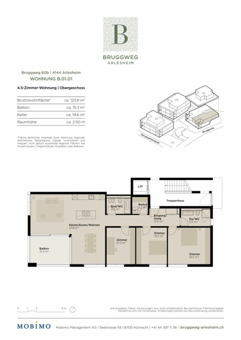Grosszügige 4.5-Zimmer-Eigentumswohnung - Bruggweg, Arlesheim (5)