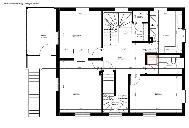 1 Zimmer Wohnung  mit zusätzlichen Flächen im 2.OG und im Estrich (16)