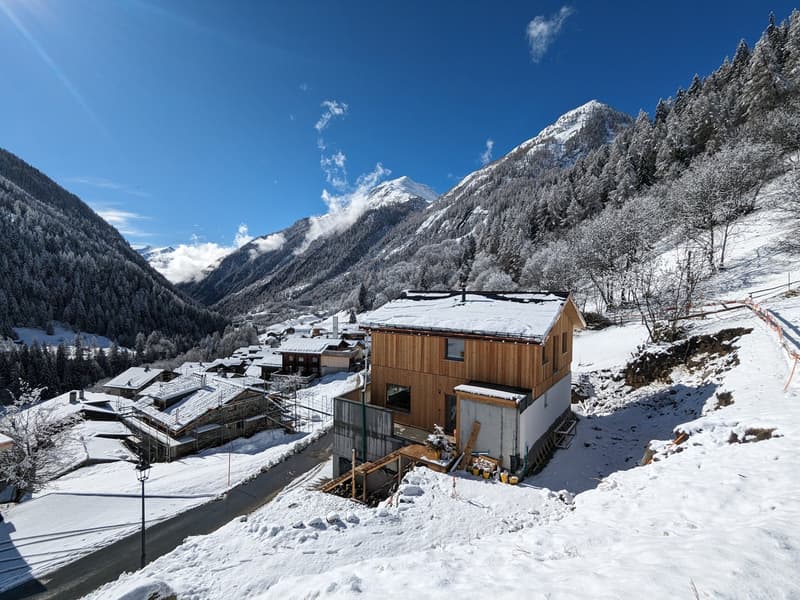 Naturnahes Wohnen in den Schweizer Bergen: Einzigartiges Holzhaus im Lötschental (1)