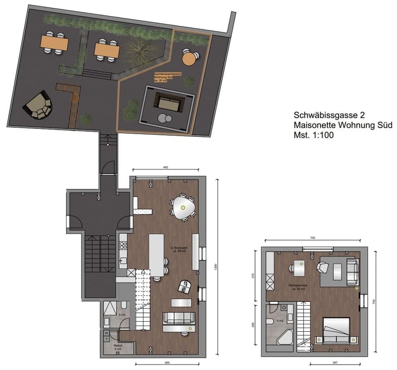 Einzigartige 1.5-Zimmer-Maisonette-Wohnung mit eigenem Bereich auf grosser Dachterrasse (11)