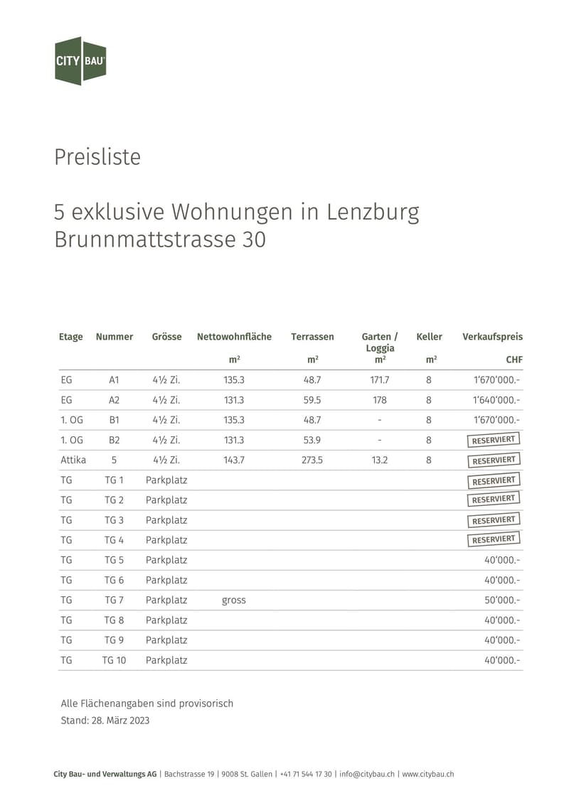 Bewilligter Neubau - Wohnungen im 1.OG und im Erdgeschoss in Lenzburg AG - Letzte Gelegenheit! (27)