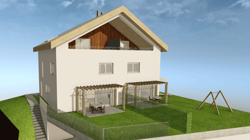 Modernes Familienwohnen: neues Doppeleinfamilienhaus in Spiez (2)