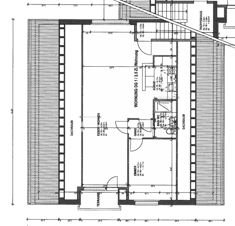 1.5-Zimmer-Dach-Wohnung mit Cheminée und Terrasse in Bottmingen (8)