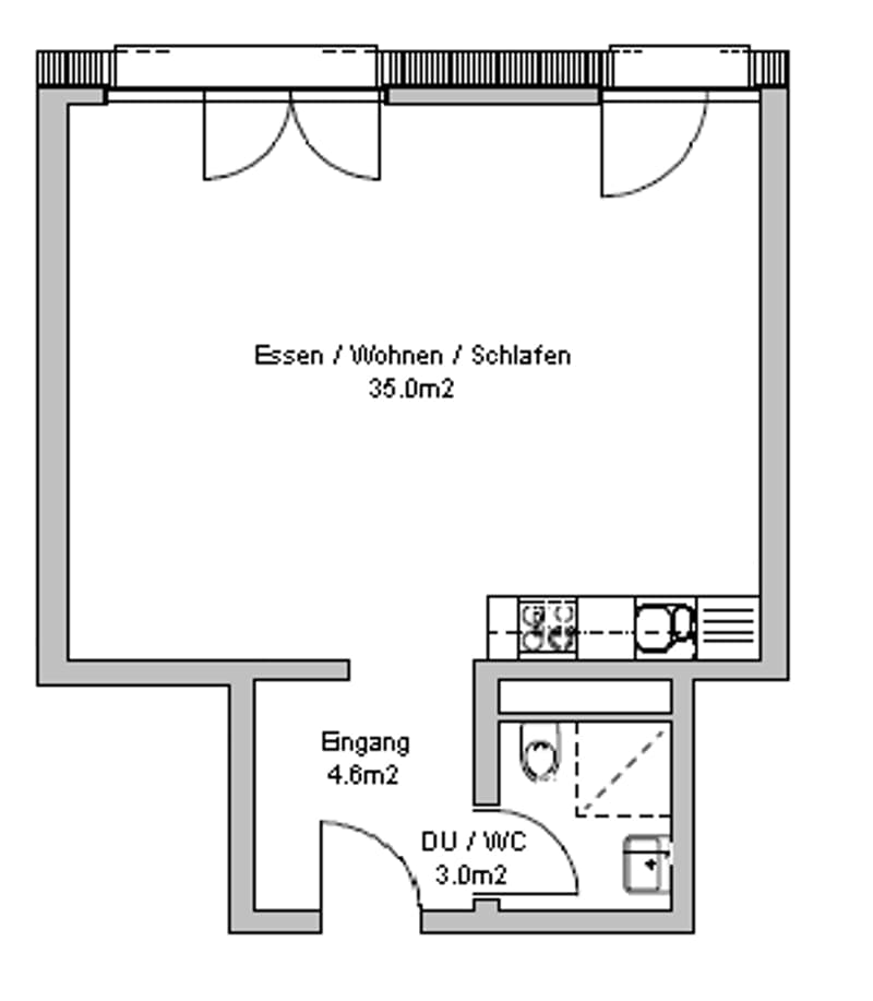Helle 2.5-Zimmer-Wohnung in der Burgundersiedlung (3)