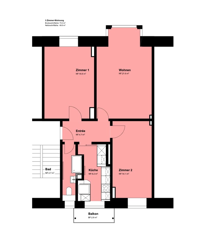 Moderne 1-Zimmer-Wohnung mit viel Charme an Toplage! (12)