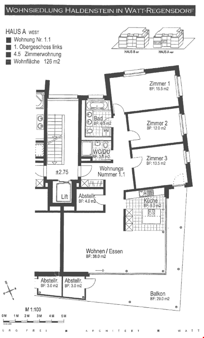 3.5 Zimmer Wohnung Eigentümerstandard mit 29m2 Terasse/Balkon (7)
