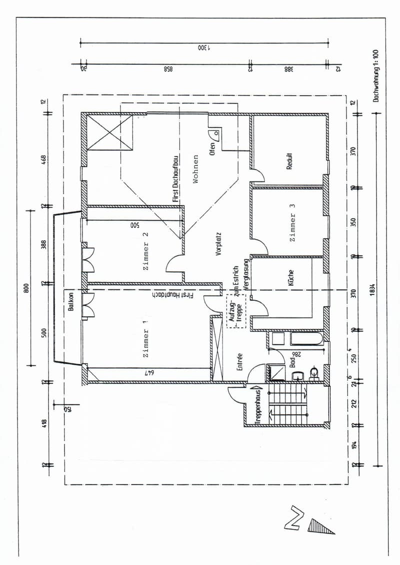 4 ½ Zi-Dachwohnung im 2. Obergeschoss. (12)