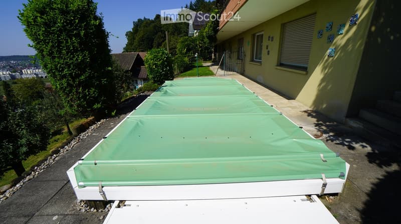 Covered swimming pool
