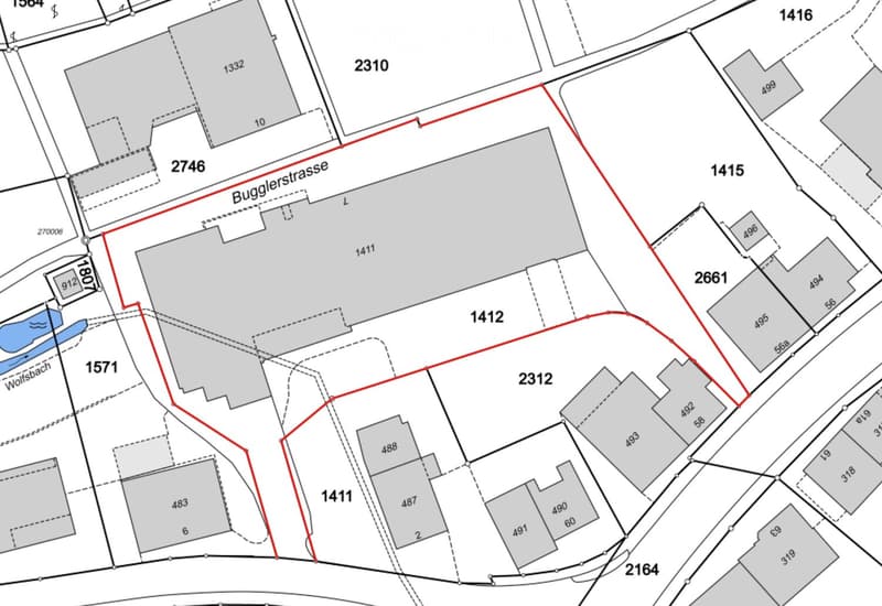 Layout of the building lots