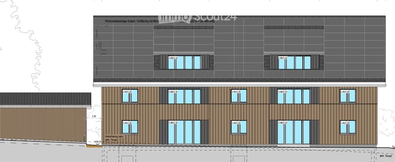 1st floor: 4 rooms, 2 bathrooms, balconies; 2nd floor: 4 rooms, 2 bathrooms, balconies