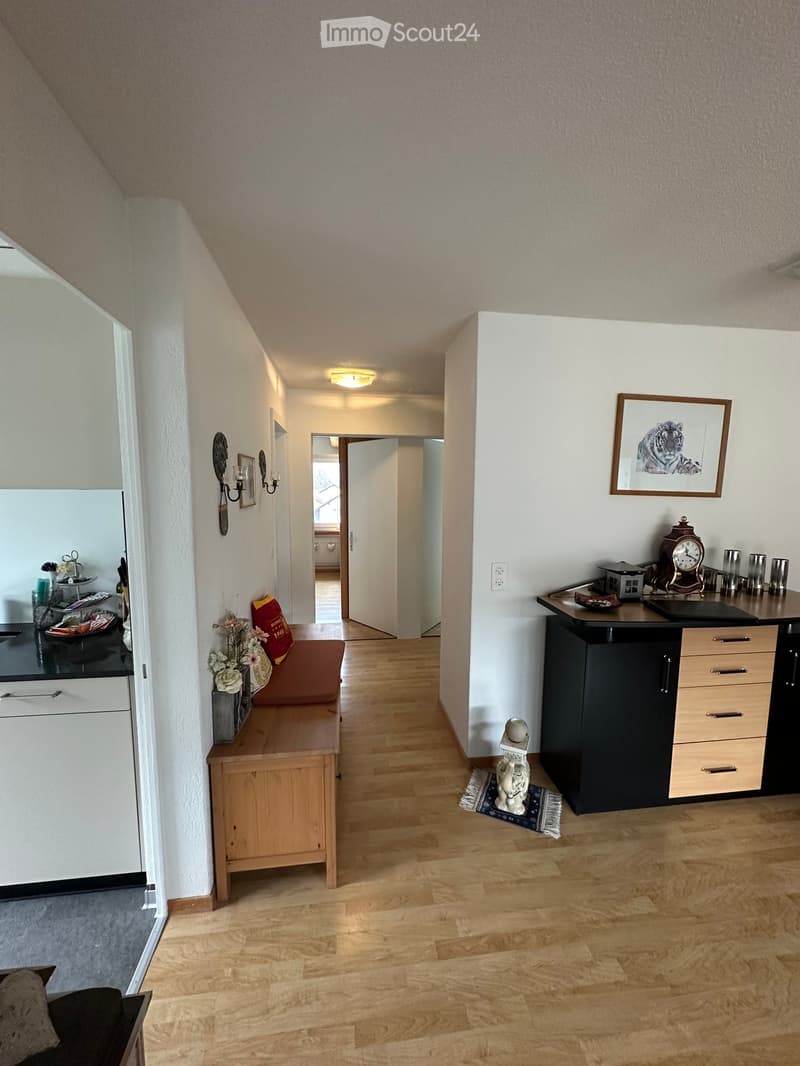 kitchen, living room, bedroom, hallway, corridor
