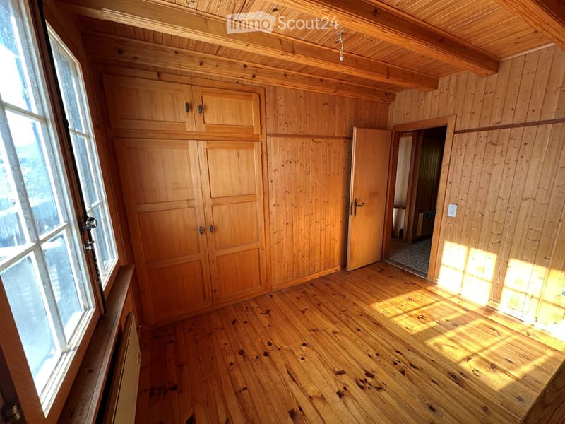 wooden wall, wooden floor, window, wooden cabinet