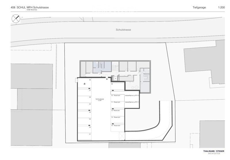 14 reserved parking spaces