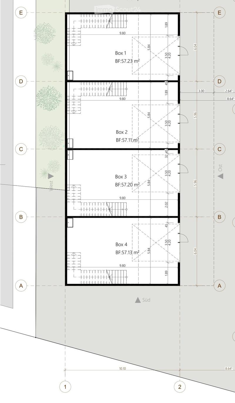 4 boxes with different sizes, labeled Box 1 to Box 4