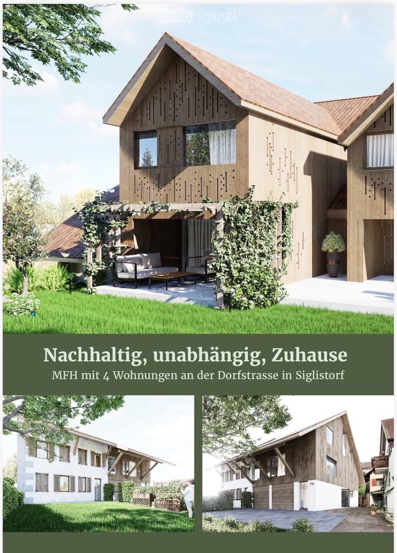 Wooden house, 4 apartments, terrace, garden, parking