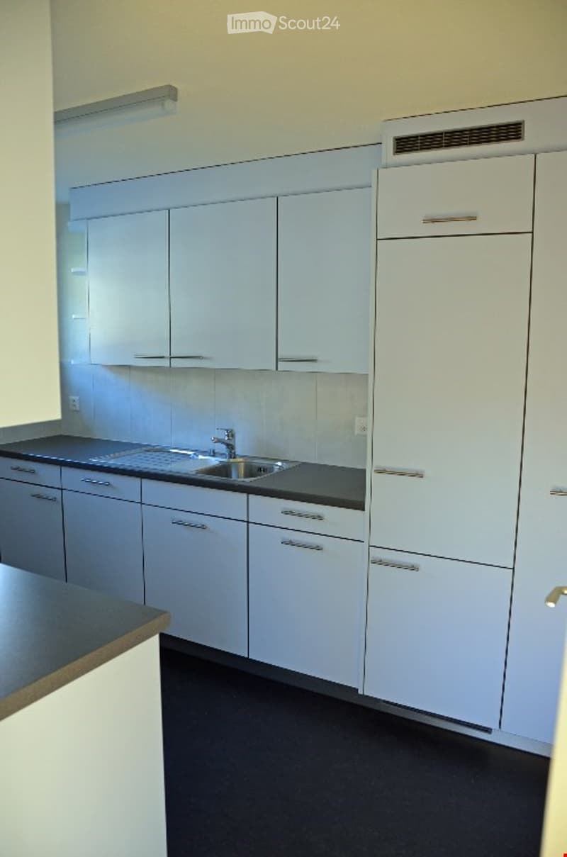 modern kitchen with white cabinets, black countertops, stainless steel sink, and a dishwasher