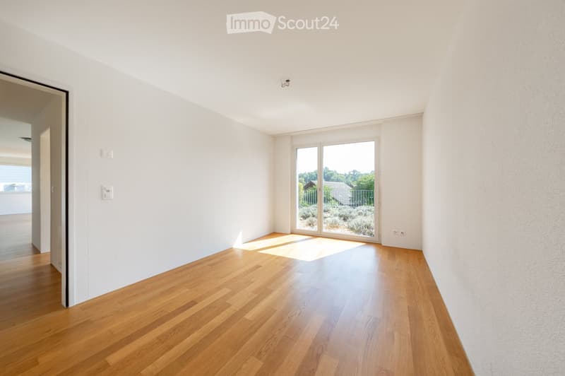 Schlafzimmer mit Ausgang zum Steingarten