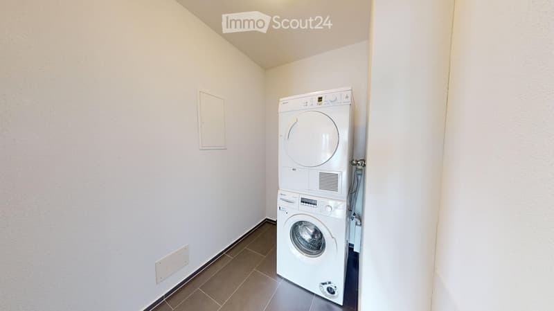 modern utility room with washing machine and dishwasher