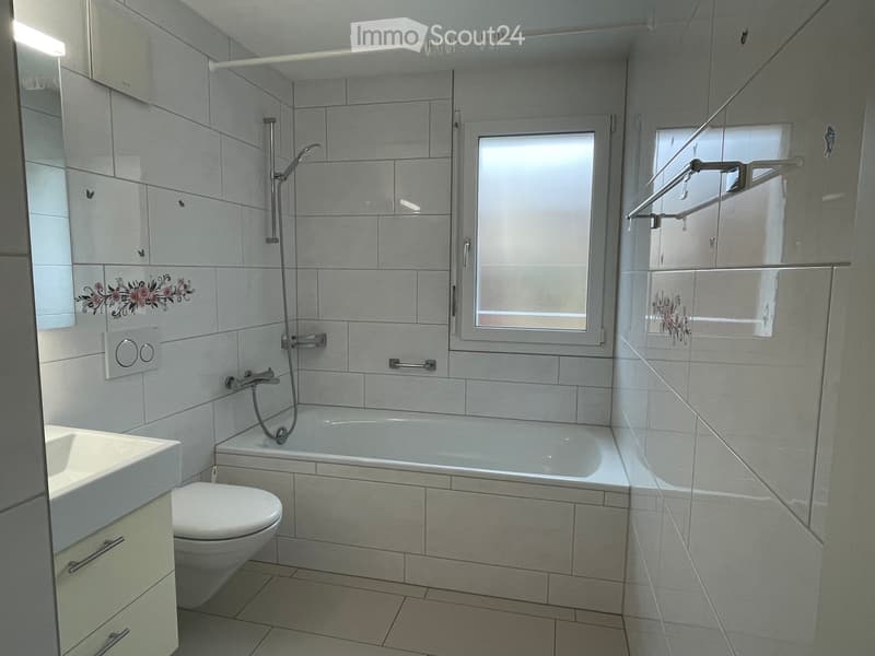 A small bathroom with a shower, bathtub, toilet and sink.