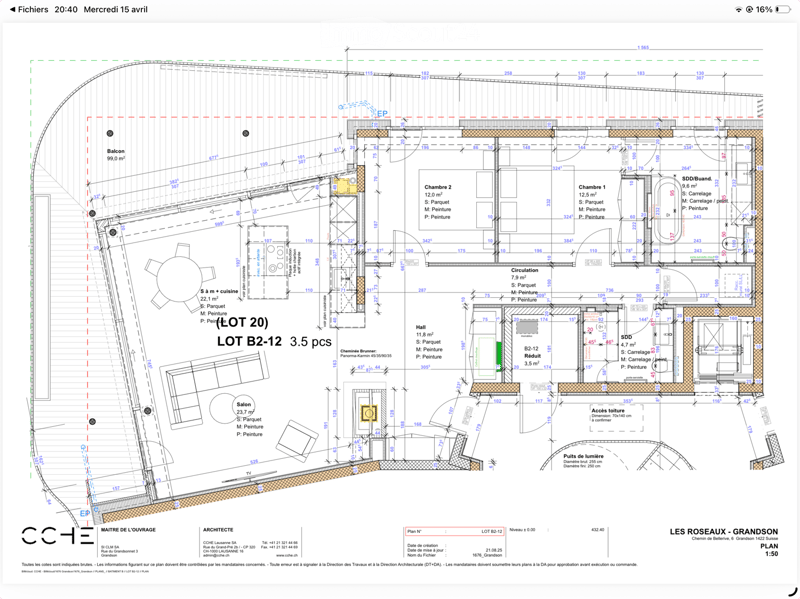 Living room, kitchen, 2 bedrooms, 2 bathrooms, balcony, hall, storage, garage, entrance