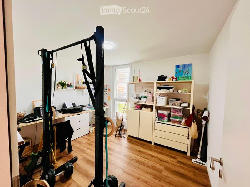 {"visible_features": [], "type": "Furnished Room", "objects": ["desk", "printer", "cabinet", "storage boxes", "basket", "plant", "lamp", "vacuum cleaner", "shelf", "chair", "weights", "pull-up bar", "basket", "basket", "basket", "basket", "basket", "baske