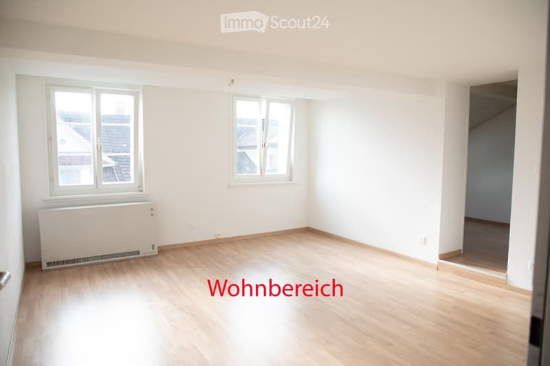 Empty room with light wooden flooring, white walls, two windows, and a radiator. No furniture or equipment present.