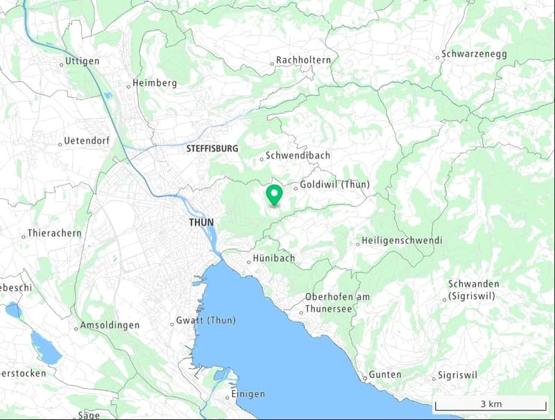 Development plot of 1'402 m² in Goldiwil/Thun with unobstructable view of Lake Thun and the Alps (2)