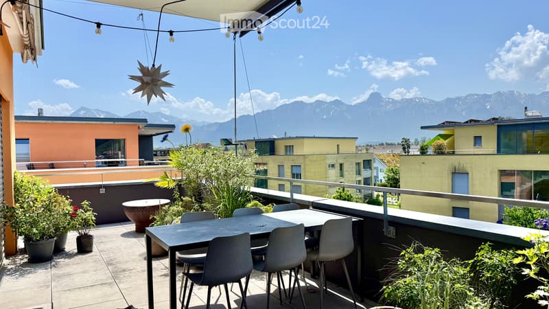 4,5 - Pièces - Appartement en attique avec suite parentale et belle vue. Minergie-P, lumineux et convivial (2)