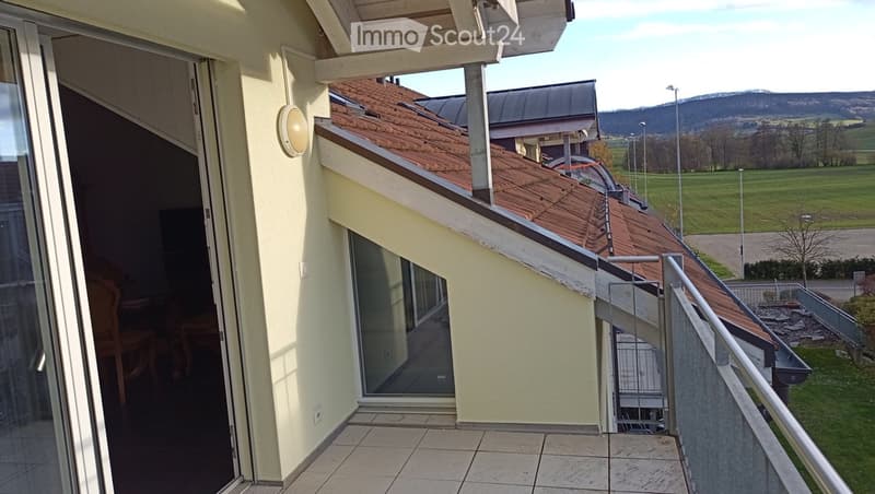 Privater Balkon mit Blick ins Grüne