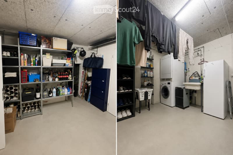 {"visible_features": ["Private washing machine"], "type": "Furnished Room", "objects": ["shelves", "wine rack", "cleaning supplies", "wine bottles", "wine glasses", "wine corks", "wine corks", "wine corks", "wine corks", "wine corks", "wine corks", "wine