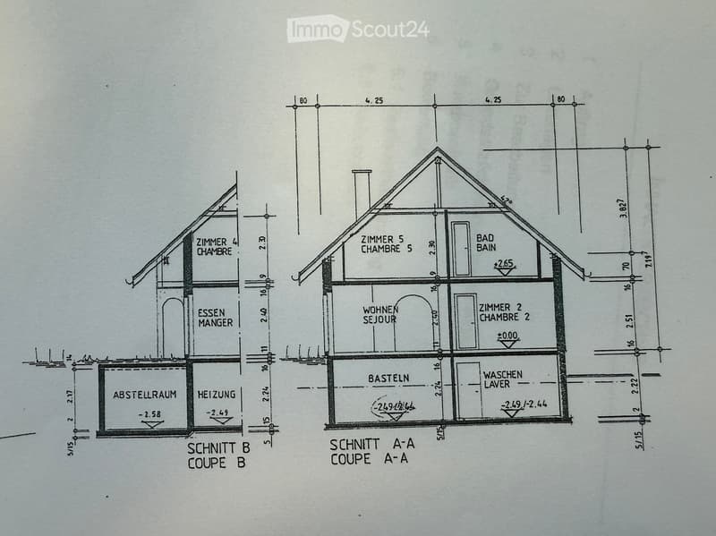 Floor plan showing a house layout with labeled rooms including living room, dining room, bedrooms, bathroom, laundry room, storage, and heating room.