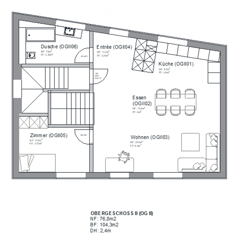 Newly built 7.5-room single-family house or 2.5 and 4.5 two-family house in a quiet location in Siblingen (16)