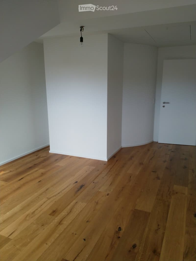 empty room, hardwood floor, white walls, ceiling, door