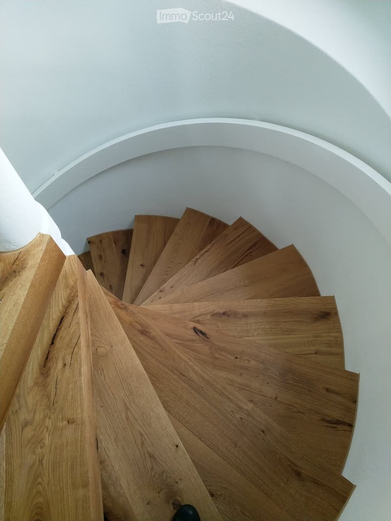 wooden spiral staircase