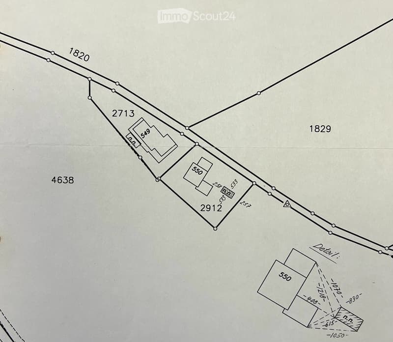 Grundbuchplan Gemeinde Bolligen Egghubel 550